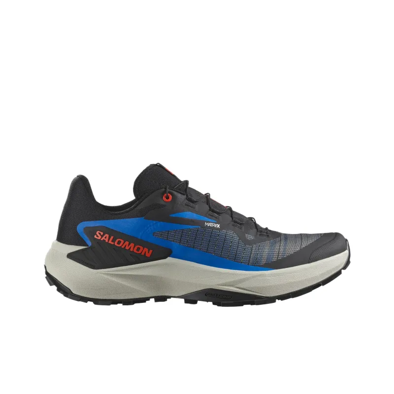 SALOMON GENESIS Cushioning Low Top Running Shoes Men's Black Blue Red-1