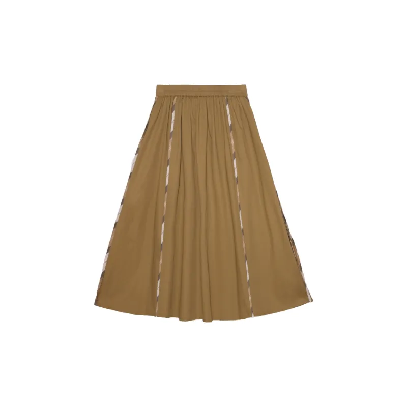 IT'REAL Elegant Women's Dresses SS25 Casual Long Skirt Women's Khaki-1
