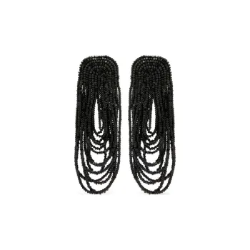 Oscar De La Renta Beaded Curtain Earrings
