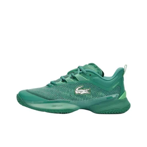 LACOSTE Abrasion Resistant Low Top Tennis Shoes Women's Green