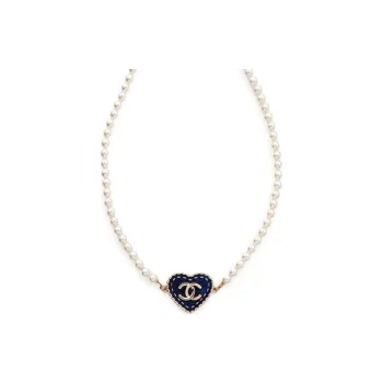 CHANEL 2024 Cc Heart Faux-pearl Necklace