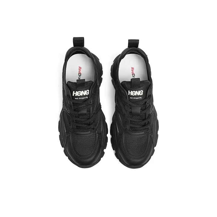 RED DRAGONFLY Height Increasing Wear Resistant Slip Resistant Low Top Chunky Sneakers-8