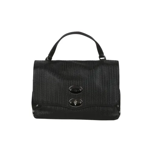 Zanellato Postina Cow Leather Messenger Bag Shoulder Bag Crossbody Bag Handbag Women's Black