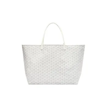 GOYARD Canvas Tote Bag Shopping Bag Handbag Women's White