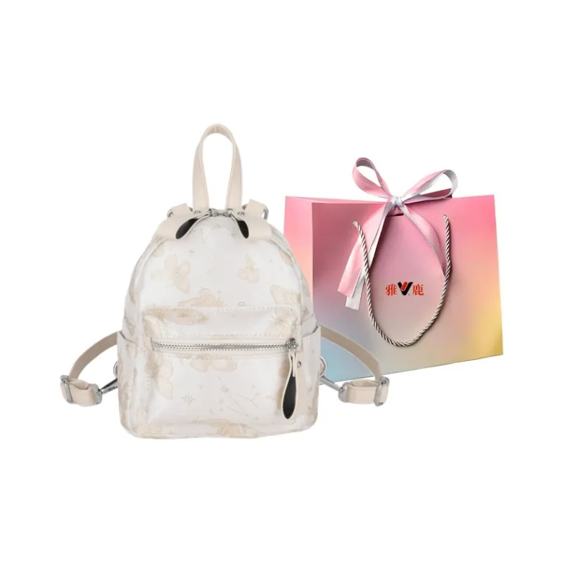 Yalu Oxford Backpack Women's Silver/Ecru-5