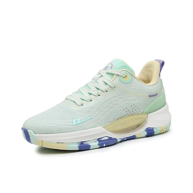 WARRIOR Basketball Shoes Men Low Top Blue-1