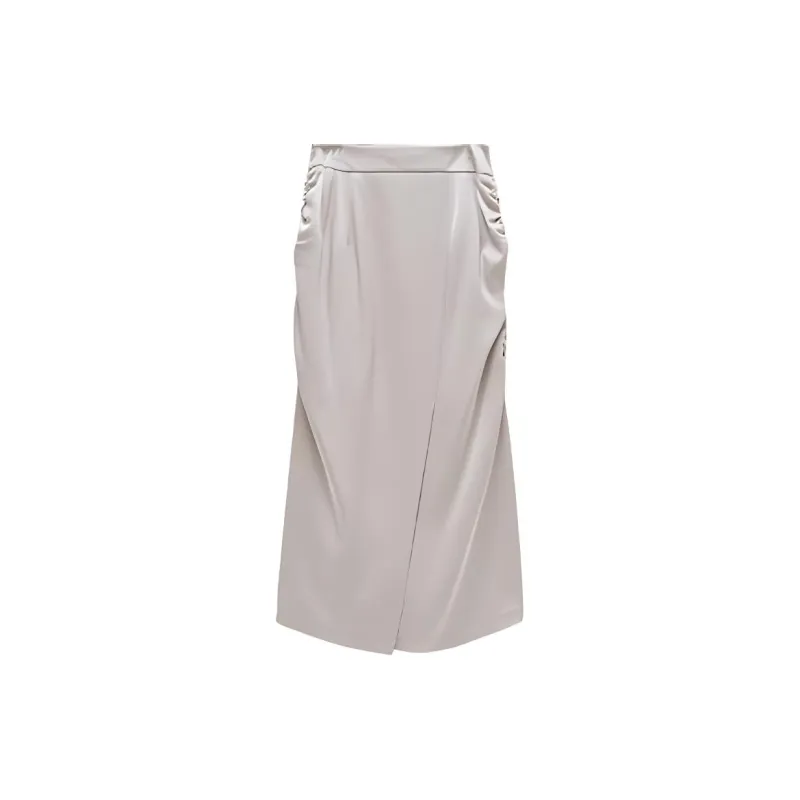 INSUN Casual Long Skirt Women's Apricot-1