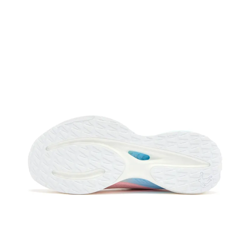 QIAODAN Feiying TEAM3.0 Cushioning Anti-Slip And Wear-Resistant Low-Top Casual Running Shoes Women's White Pink Blue-4