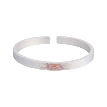 OWNREWARDS 999 Fine Silver Bangles Women's