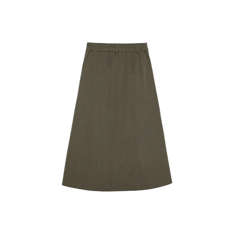 IT'REAL Elegant Women's Dresses SS25 Casual Long Skirt Women's Gray-1
