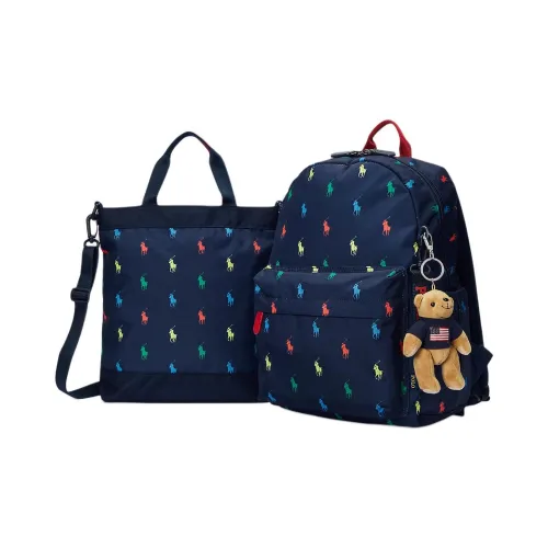 Polo Ralph Lauren Nylon Handbag Backpack Combo Set Kids' Marine Blue