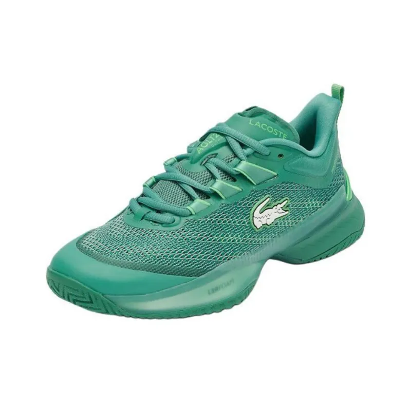 LACOSTE Abrasion Resistant Low Top Tennis Shoes Women's Green-1