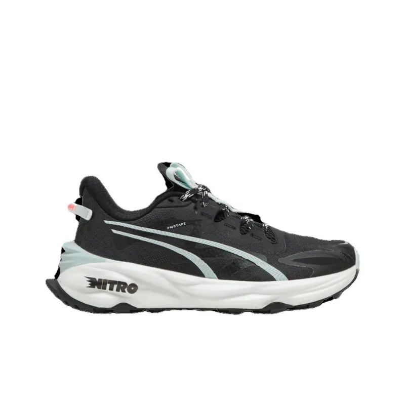 PUMA Fast Trac Nitro 3 Anti Slip Wear Resistant Low Top Running Shoes Women's Black Blue-1