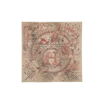 HERMES Mulberry Silk Silk Scarves Women's Light Umber