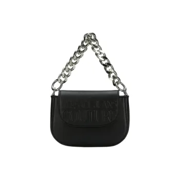 FANSIZHE Jeans Couture PU Bonded Synthetic Leather Handbag Women's Black