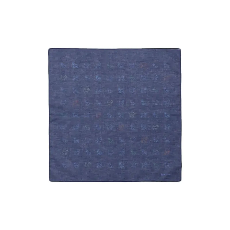Paul Smith - Silk Scarves Unisex Blue-0