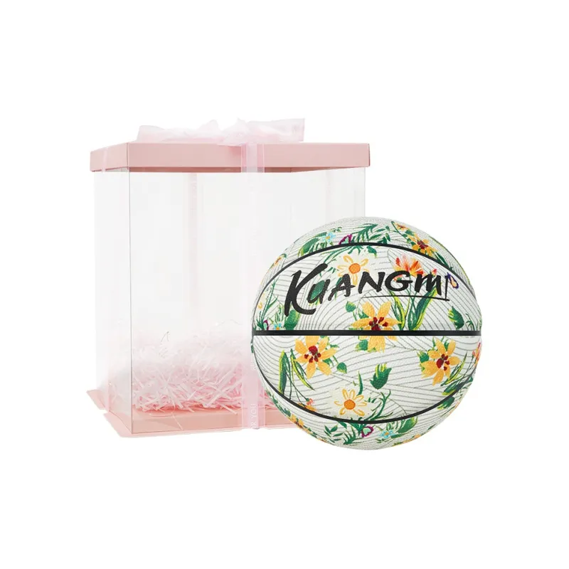Kuangmi PU Basketball White Green Size 7 Ball Glow In The Dark Unisex-10