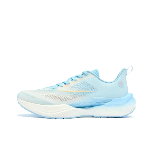 QIAODAN Feiying TEAM3.0 Cushioned Slip Resistant Abrasion Resistant Low Top Casual Running Shoes Men's Blue