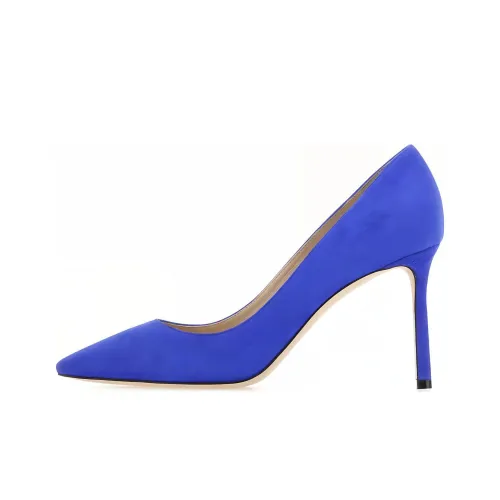 Jimmy Choo Romy 85 Slim Heel High Heels 8.5cm Women's Dark Blue
