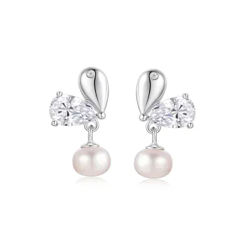 KADER Shimmering Butterfly Dance Series Pearl Earrings Women's