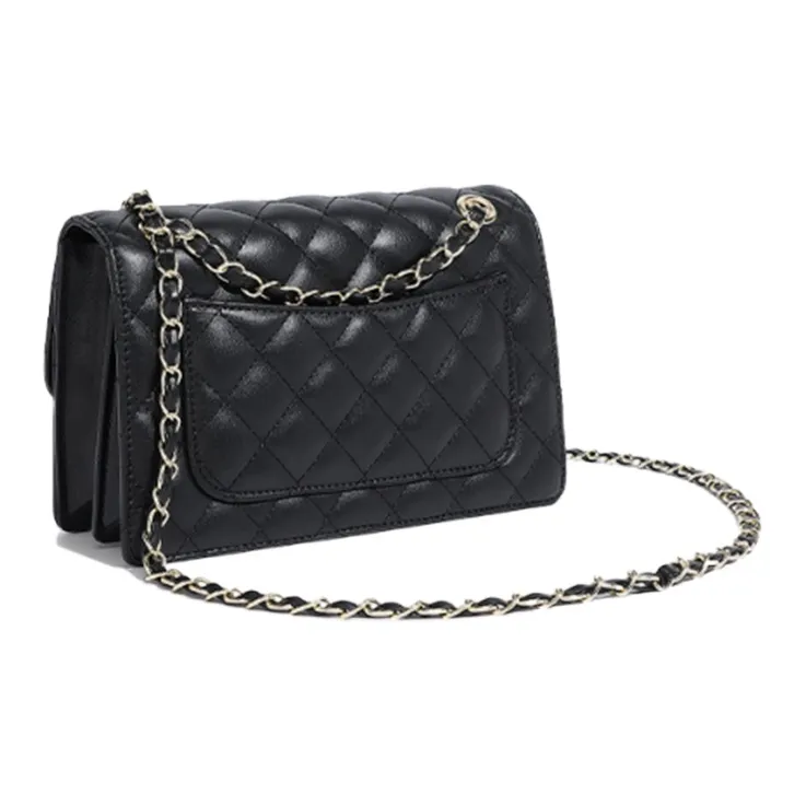 Yalu PU Shoulder Bag, Crossbody Bag, Small Square Bag Regular Women's Ecru/Black-5