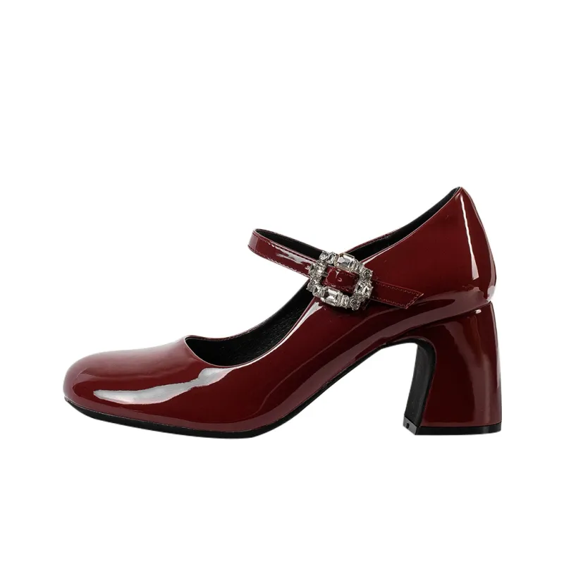 Wonderful Couple Finnish Journey Chunky Heel High Heels Women's-6
