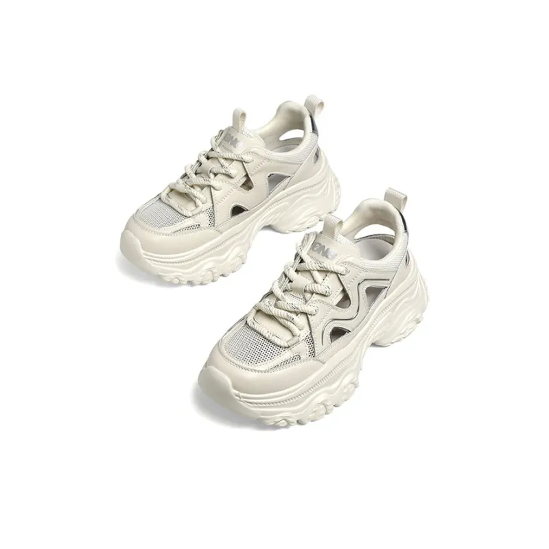 RED DRAGONFLY Anti Slip Wear Resistant Breathable Height Increasing Low Top Chunky Sneakers Women's-3