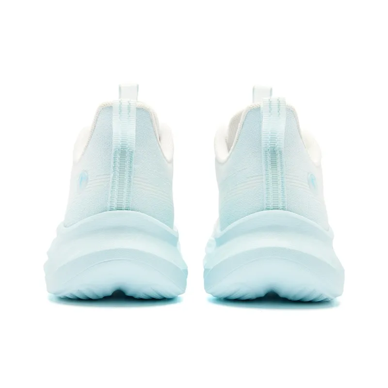 QIAODAN Cushioned Slip Resistant Abrasion Resistant Low Top Casual Running Shoes Women's White Blue-5