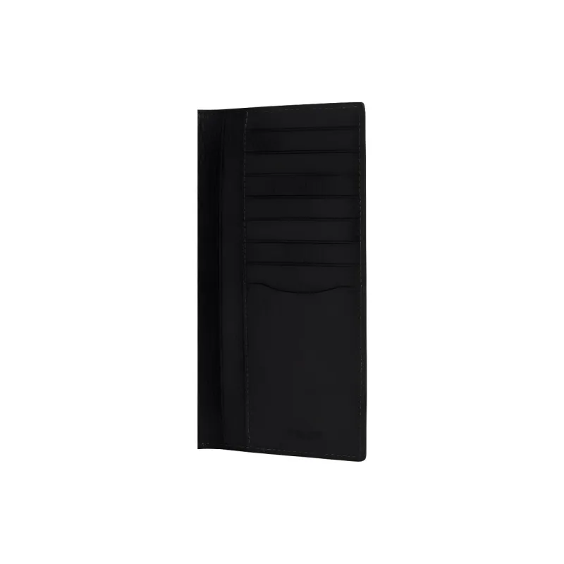 COACH High Quality Pebbled Leather Wallet Mini Men's Black-3