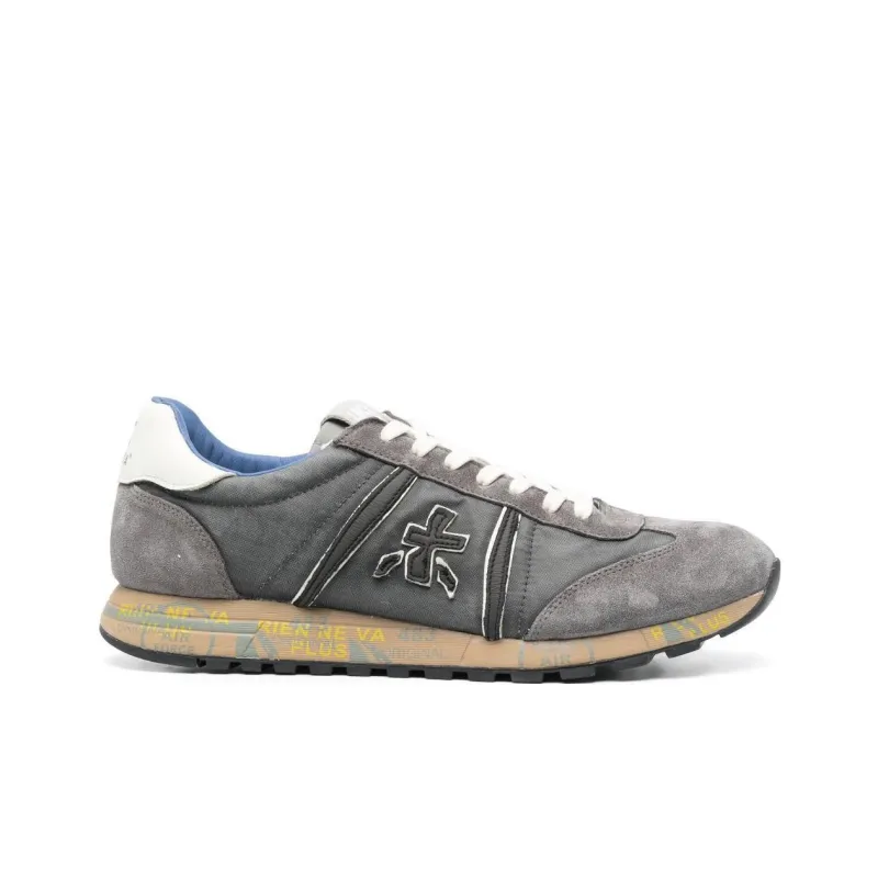 PREMIATA Lucy Cushioning Low-Top Casual Shoes Men's Dark Gray-1