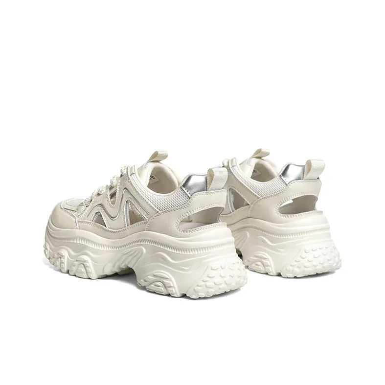 RED DRAGONFLY Anti Slip Wear Resistant Breathable Height Increasing Low Top Chunky Sneakers Women's-4