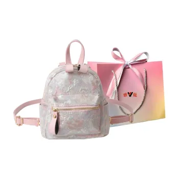Yalu Canvas Backpack Women's Sky Blue/pink