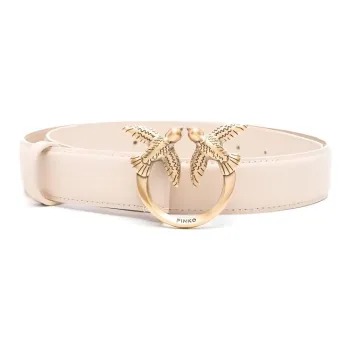 PINKO Love Berry Logo Plaque Buckle Belt