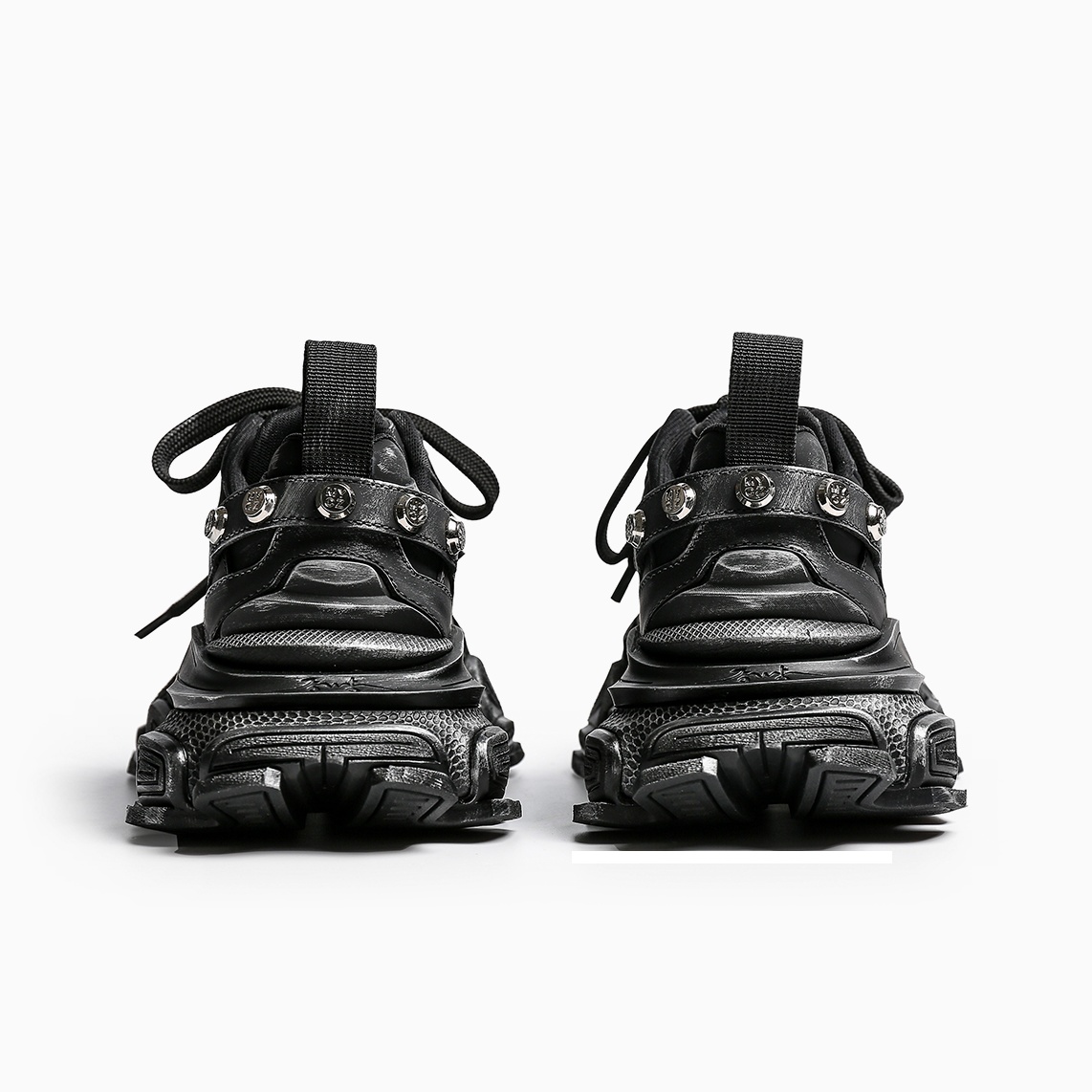 XSCZ Yan Chunky Sneakers Unisex Low-Top Black - POIZON