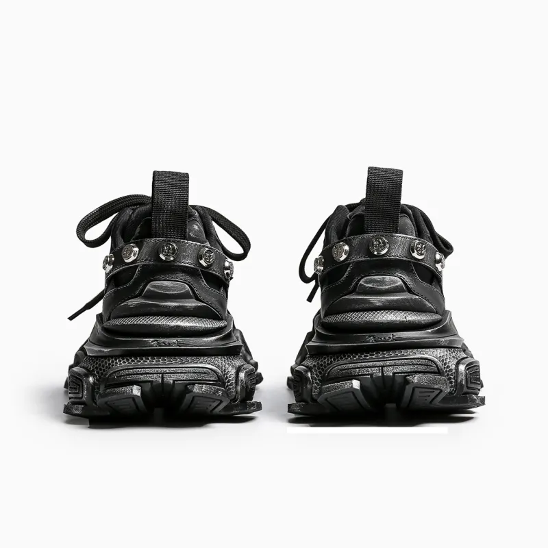 XSCZ Yan Low-Top Chunky Sneakers Unisex Black-2