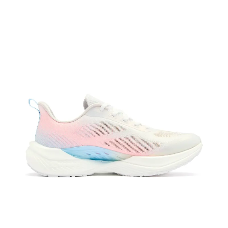 QIAODAN Feiying TEAM3.0 Cushioning Anti-Slip And Wear-Resistant Low-Top Casual Running Shoes Women's White Pink Blue-1