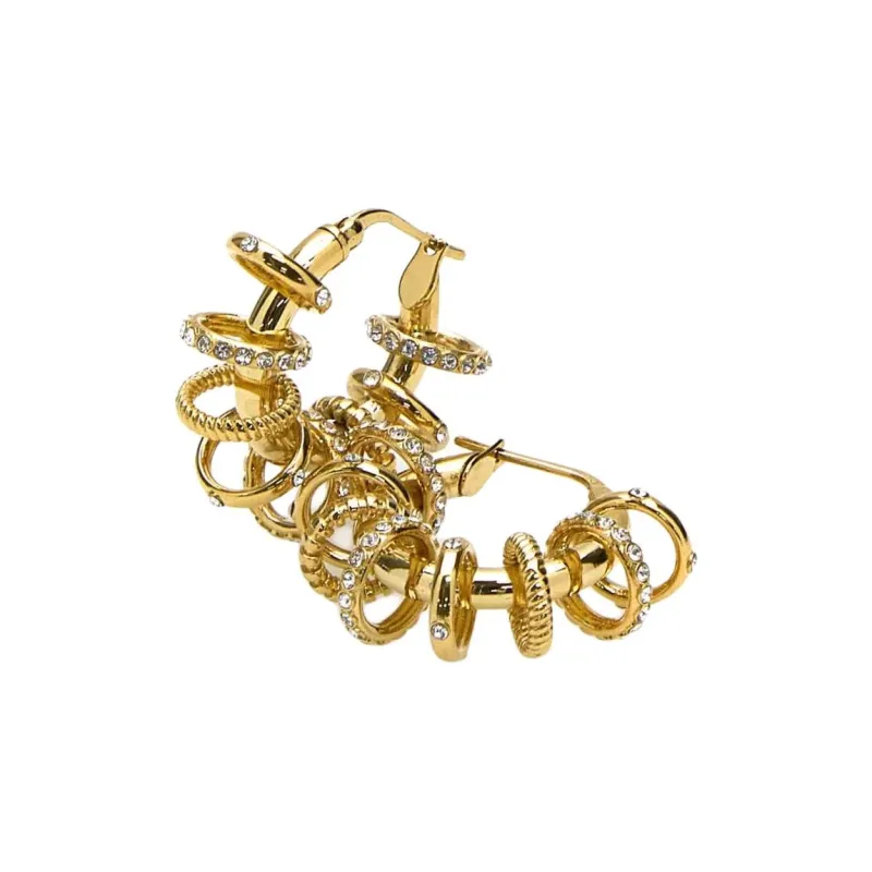 AMINA MUADDI Embellished Hoop Earrings-1