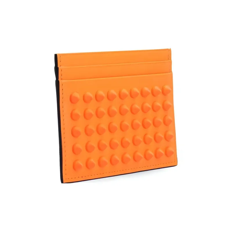 CL LUBOTING Cow Leather Card Holder Regular Men's Orange-1