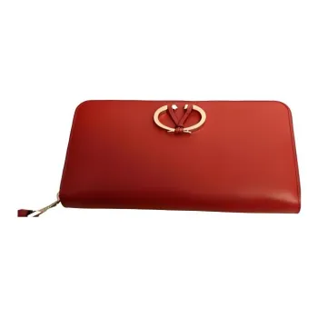 Valentino Genuine Leather Wallet Women's Red