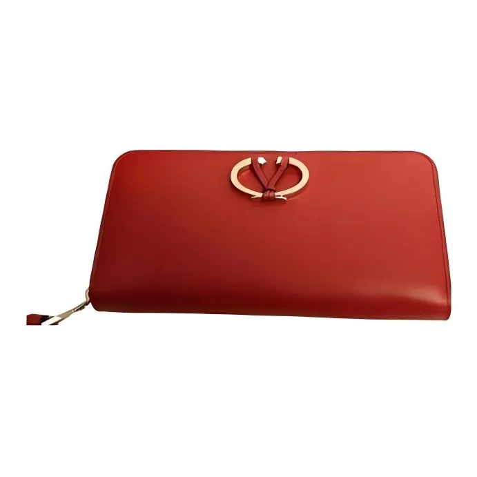 Valentino Genuine Leather Wallet Women's Red-0