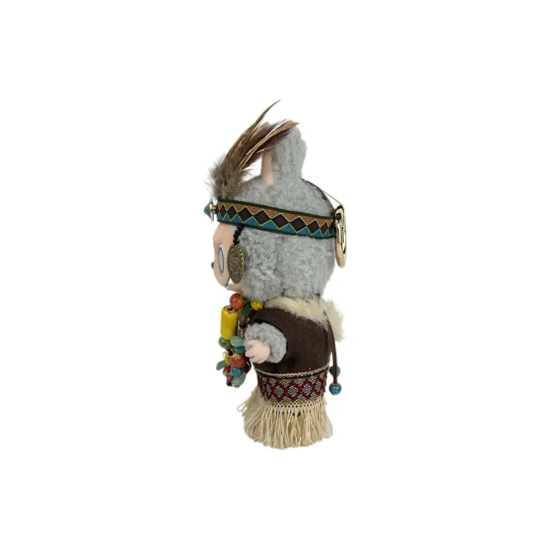 [Modified Doll] POP MART Labubu THE MONSTERS Heartbeat Macaron Collection Tribe Chief, Cute Hang Tag Box 17cm-26