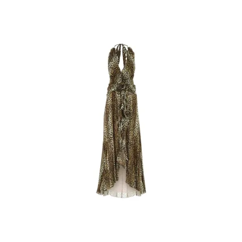 Blumarine Leopard print Georgette Maxi Dress
