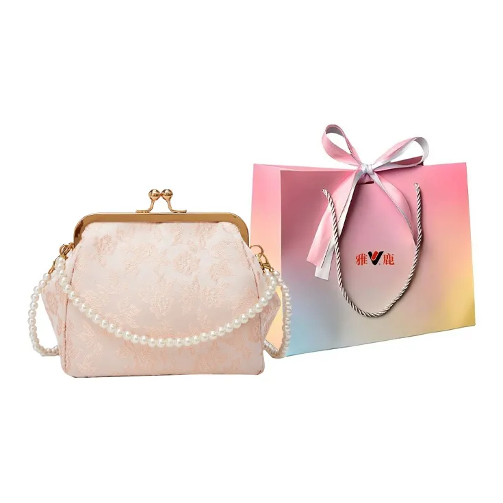 Yalu PU Shoulder Bag, Crossbody Bag, Handbag Women's White/Silver/Pink-9