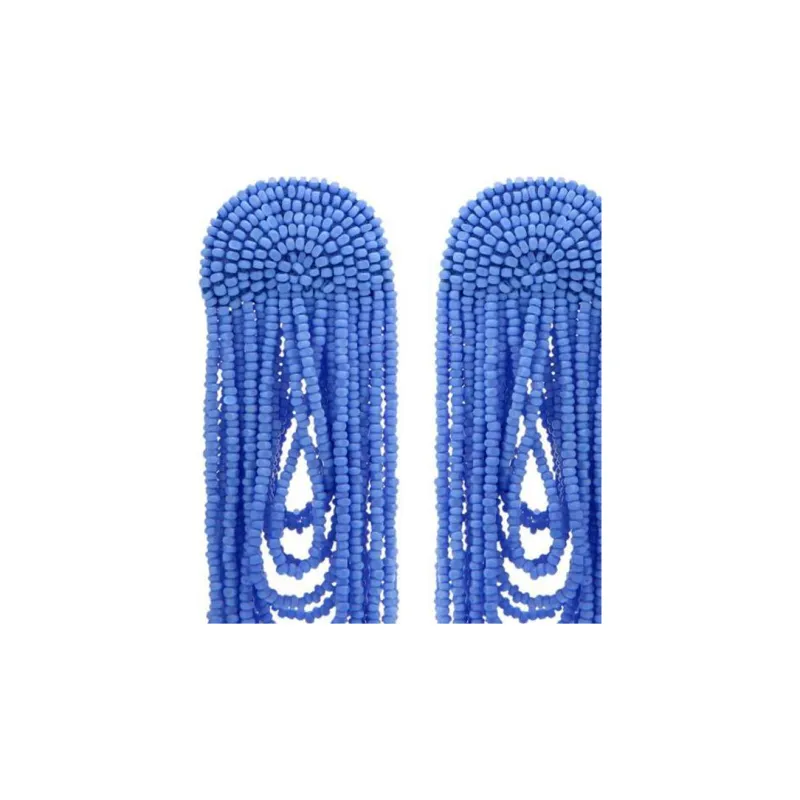 Oscar De La Renta Beaded Curtain Earrings-2