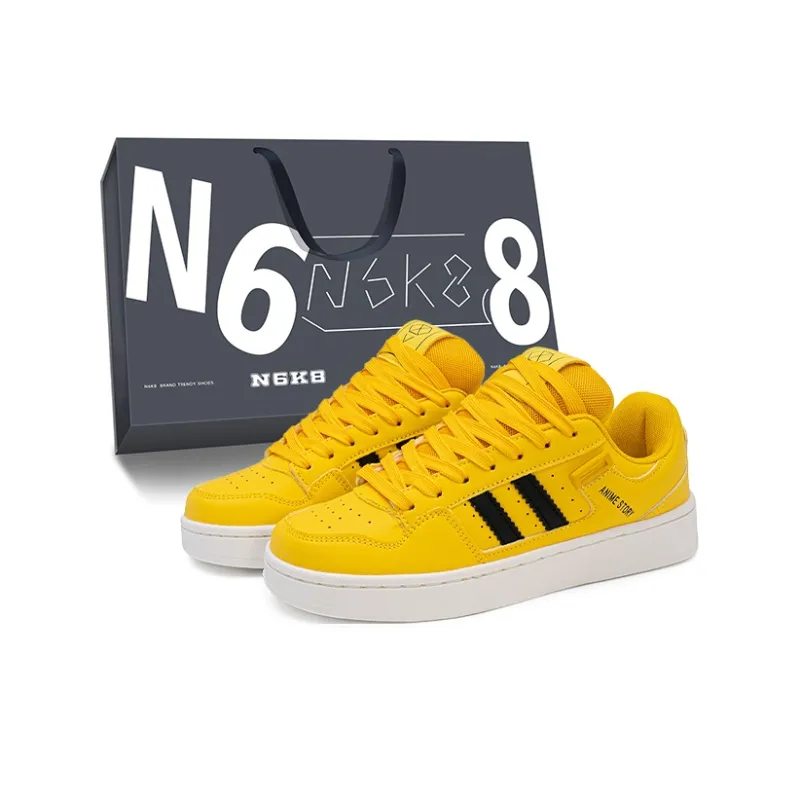 N6K8 Non-slip Lightweight Low-Top Skateboard Shoes Unisex-6