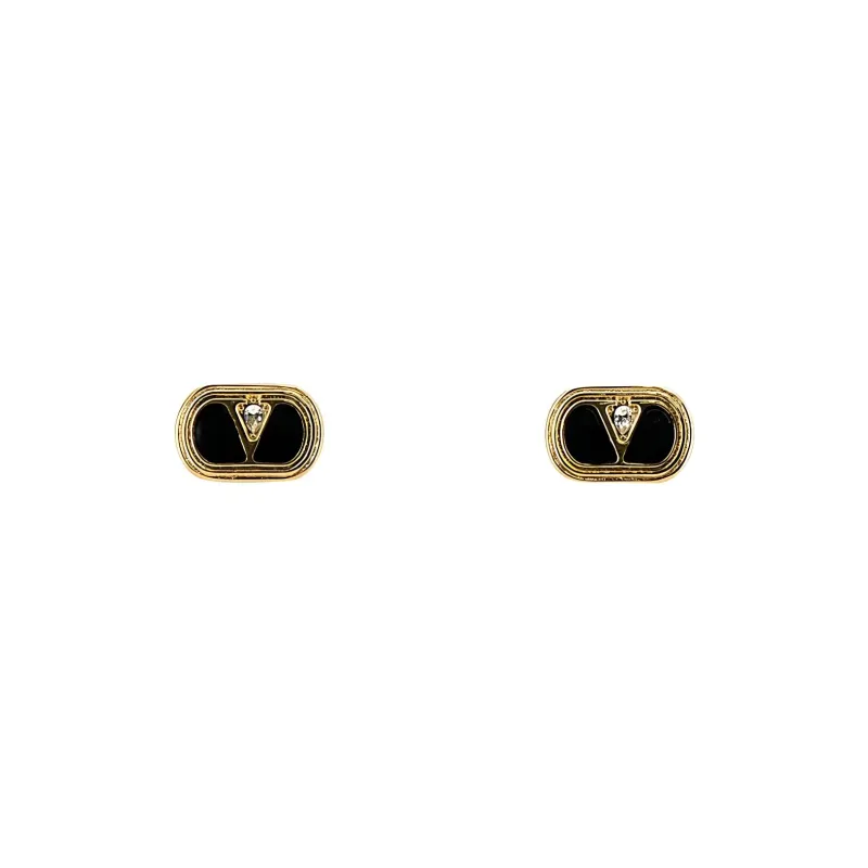 Valentino Ovalette Embellished Earrings-0
