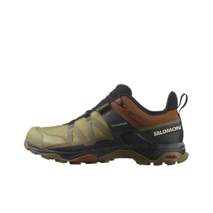 SALOMON X Ultra 4 Waterproof Grip Low Top Hiking Shoes Men's Olive Green-0