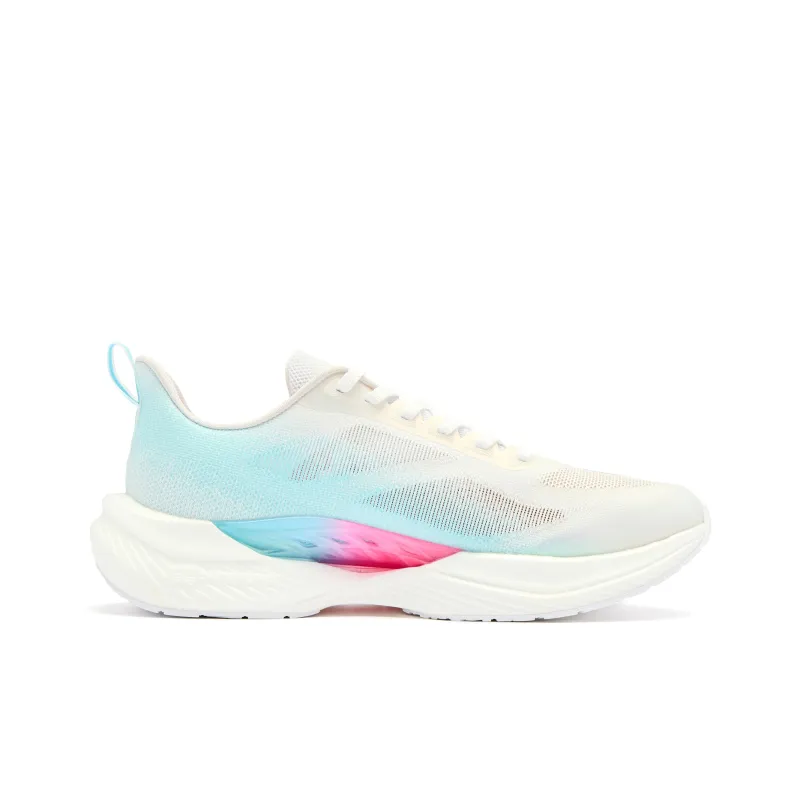 QIAODAN Feiying TEAM3.0 Cushioned Slip-Resistant Abrasion-Resistant Low-Top Casual Running Shoes Men's White Blue-1