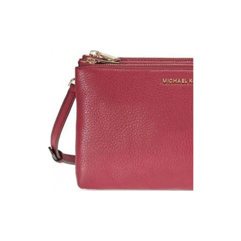 MICHAEL KORS Adele Grained Leather Handheld Shoulder Bag Crossbody Bag Women's Red-4