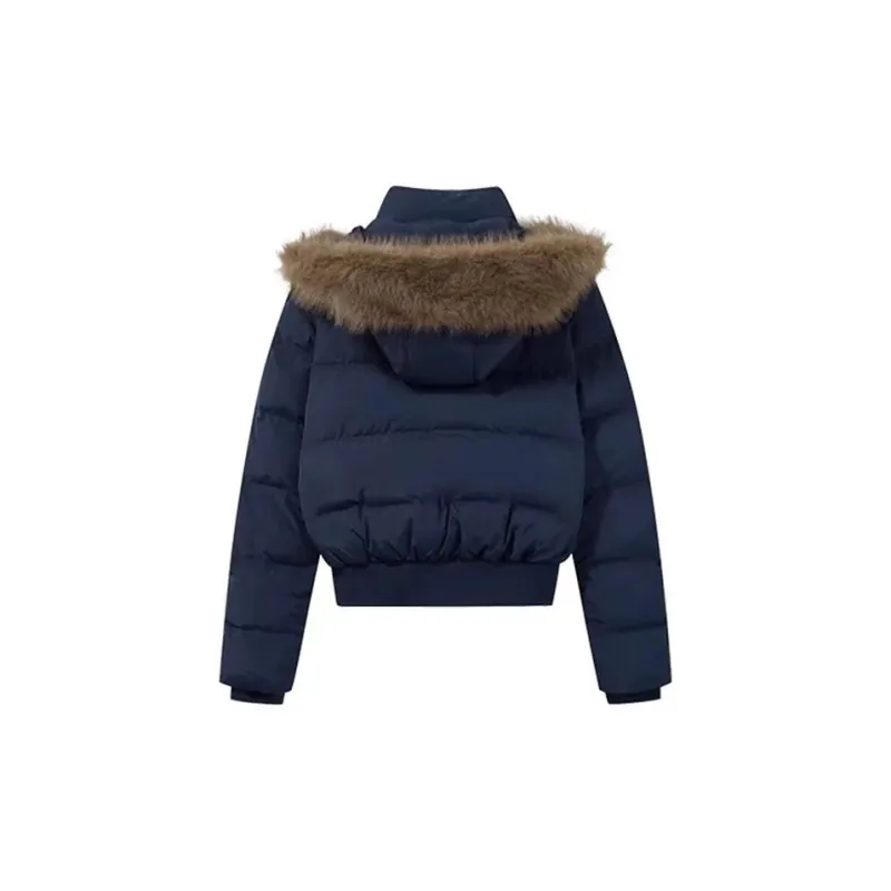 GUOZHEN Puffer Jacket Unisex Navy Blue-3
